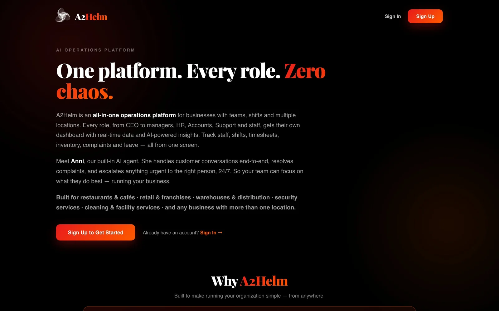 A2Helm, our operations platform for businesses with many locations